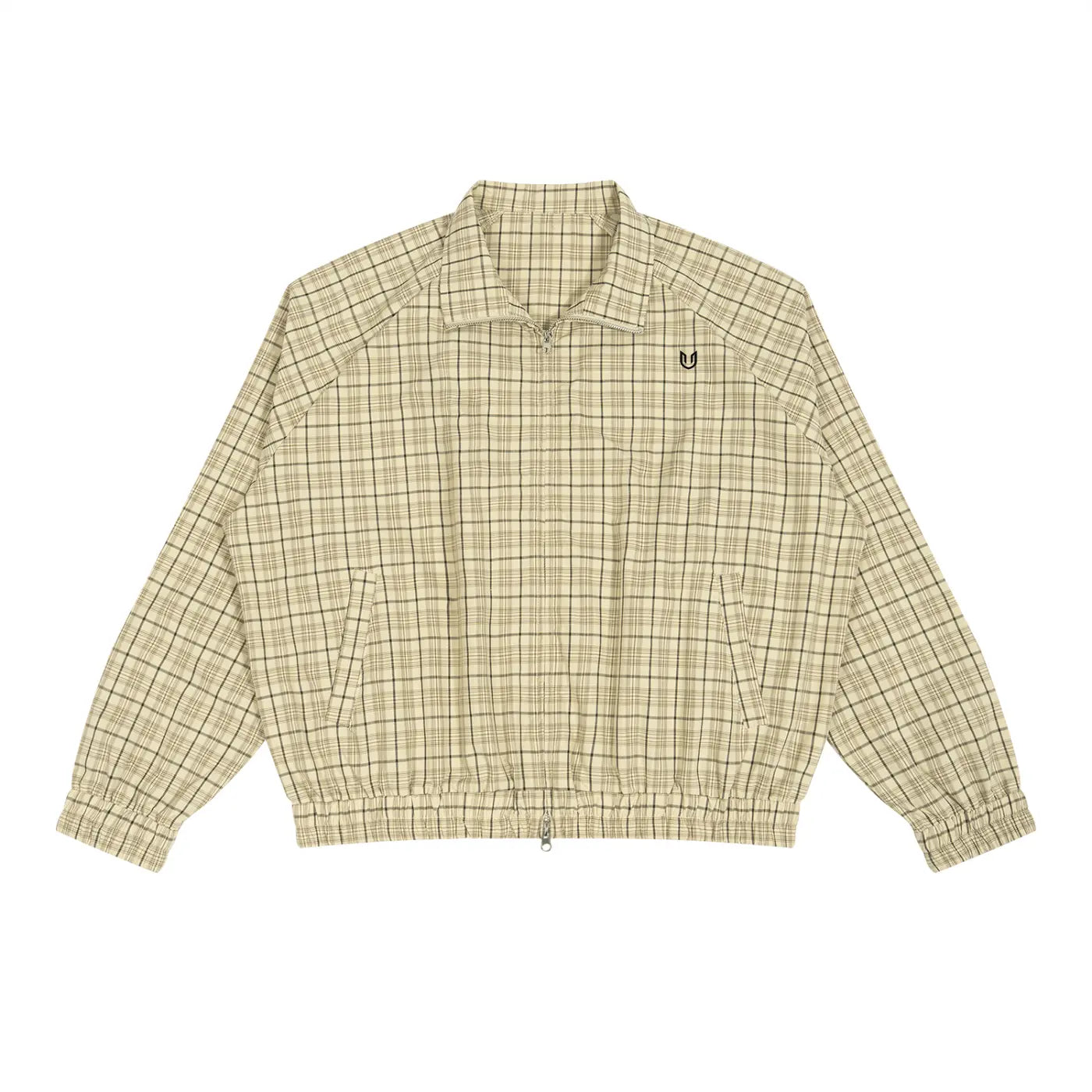 Men Plaid Full-Zip Track Jacket ODMPOD