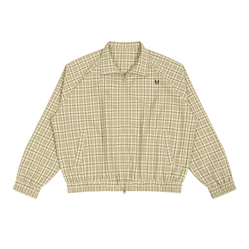 Men Plaid Full-Zip Track Jacket