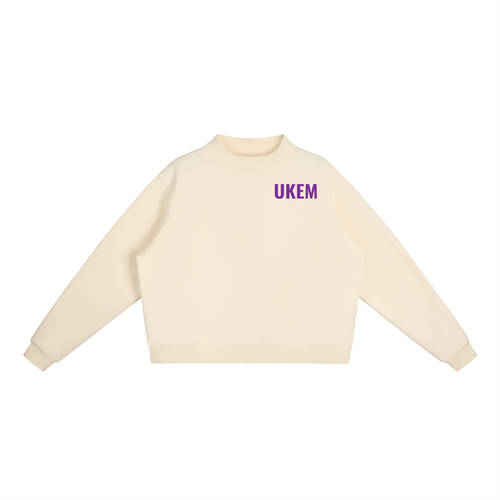 Women's Essential Fleece Mock-Neck Crew Sweatshirt