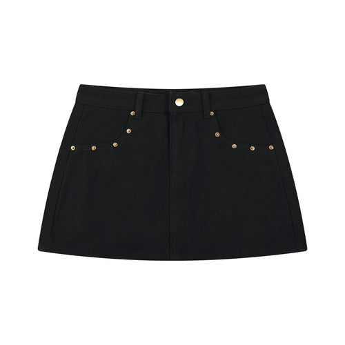 Women's Studded Denim Mini Skirt ODMPOD