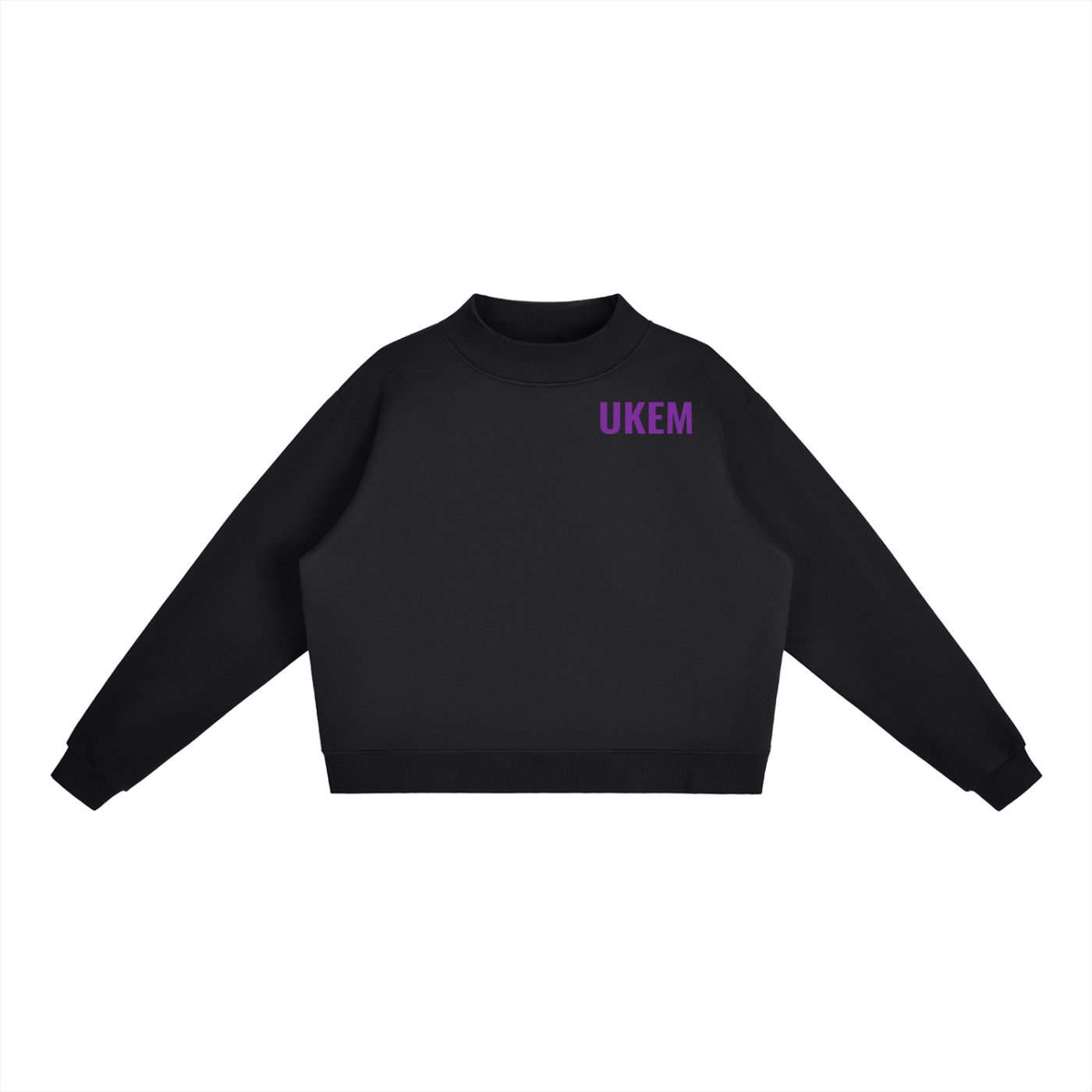 Women's Essential Fleece Mock-Neck Crew Sweatshirt