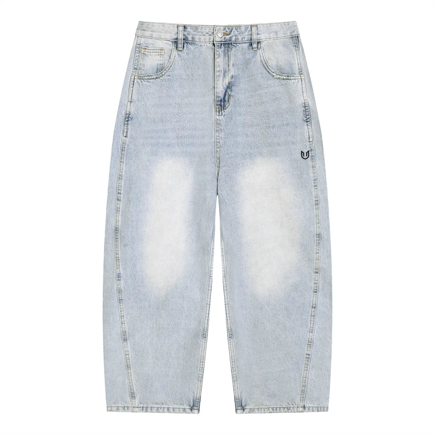 Men's Vintage Wash Sunfade Barrel Leg Jeans ODMPOD