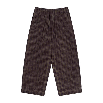 Men's Plaid Wide Leg Pants ODMPOD
