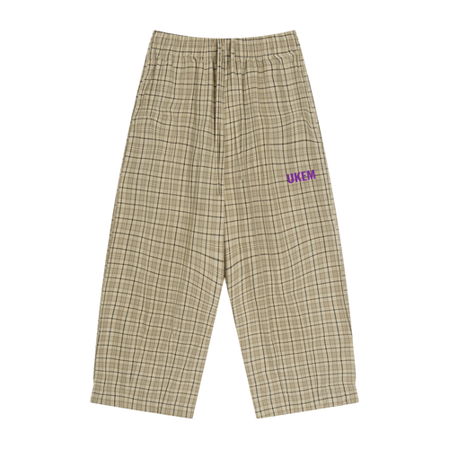 Men's Plaid Wide Leg Pants
