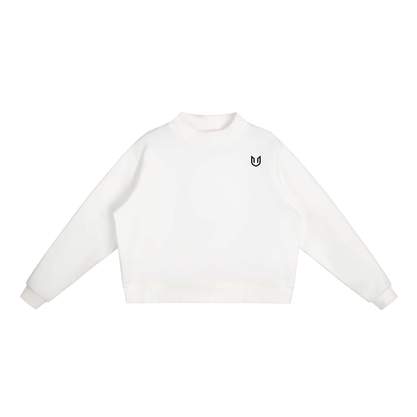 Women's Essential Fleece Mock-Neck Crew Sweatshirt