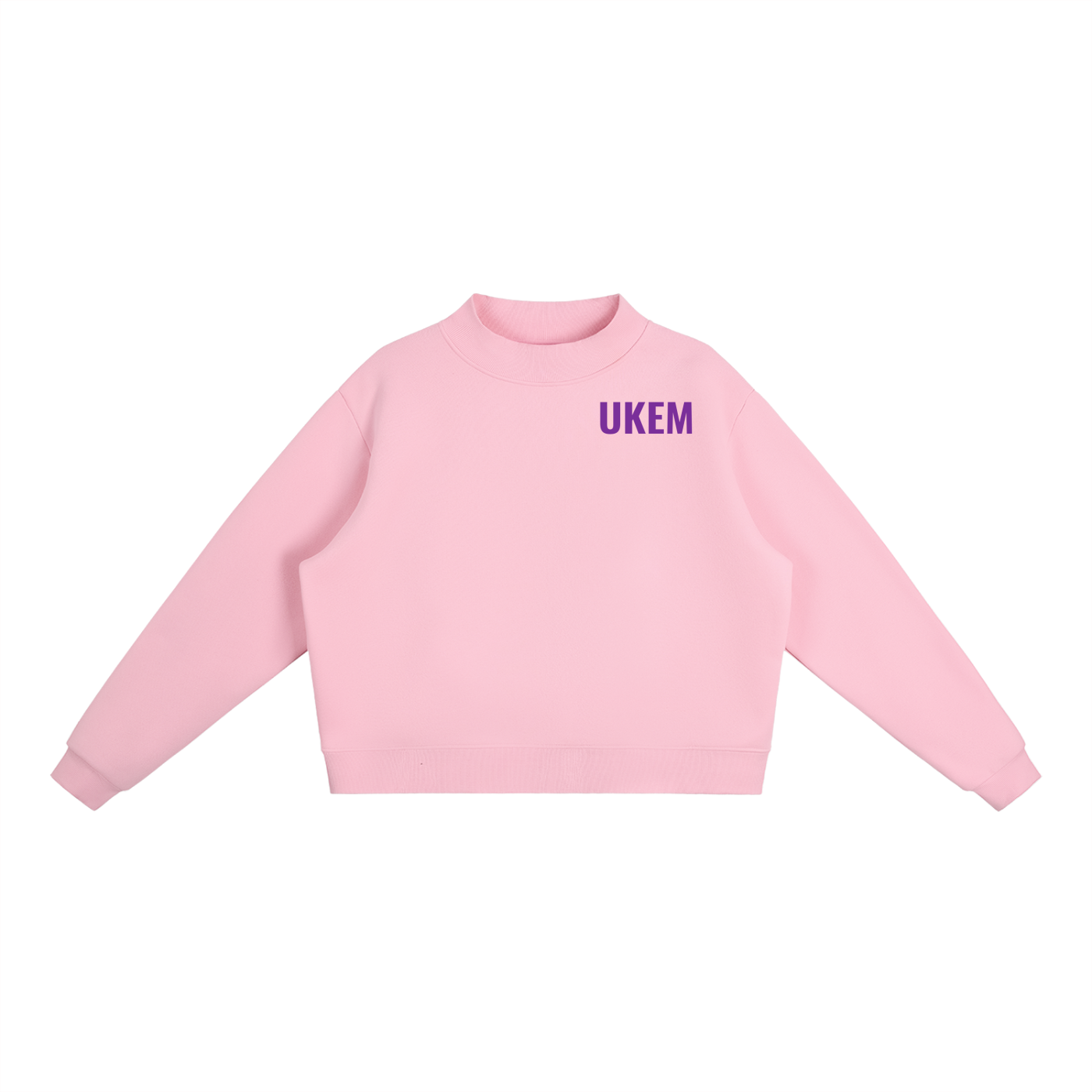 Women's Essential Fleece Mock-Neck Crew Sweatshirt