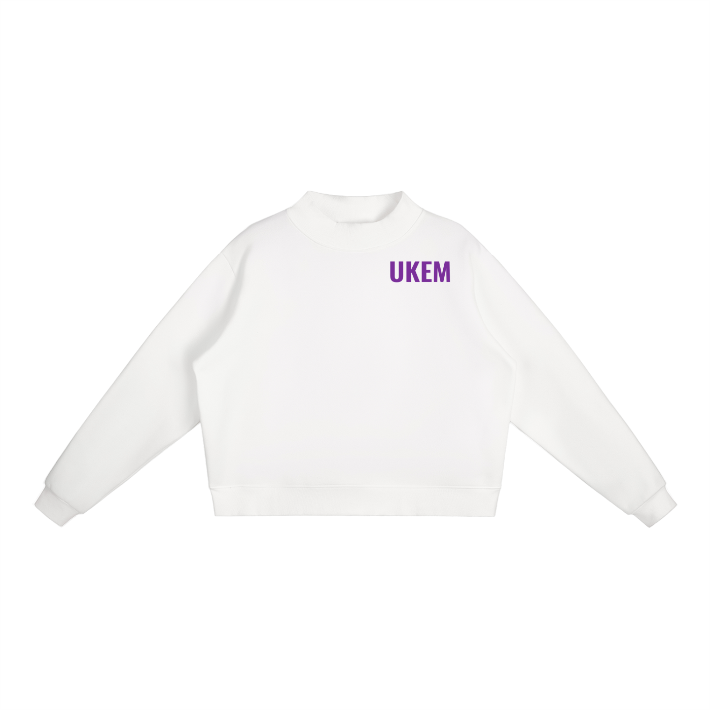 Women's Essential Fleece Mock-Neck Crew Sweatshirt