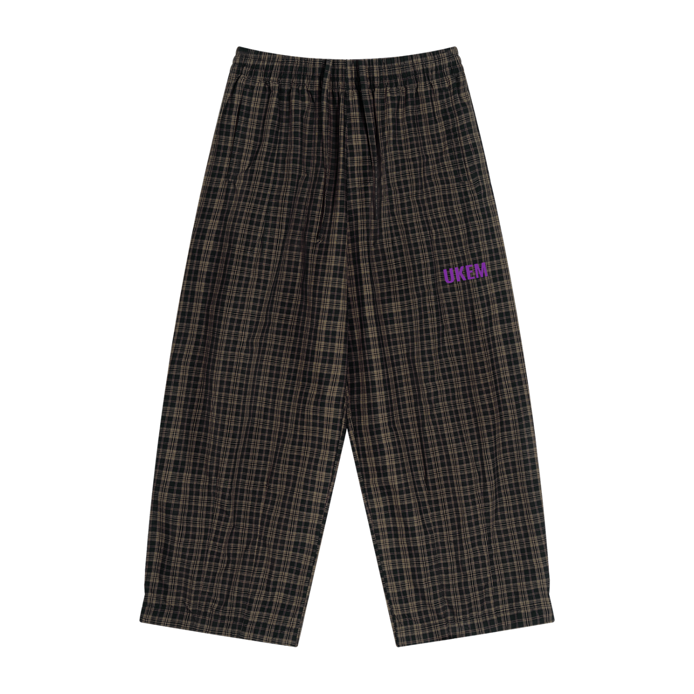 Men's Plaid Wide Leg Pants