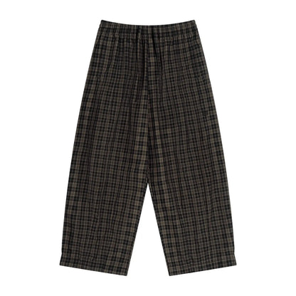 Men's Plaid Wide Leg Pants ODMPOD