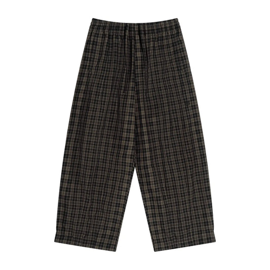 Men's Plaid Wide Leg Pants ODMPOD