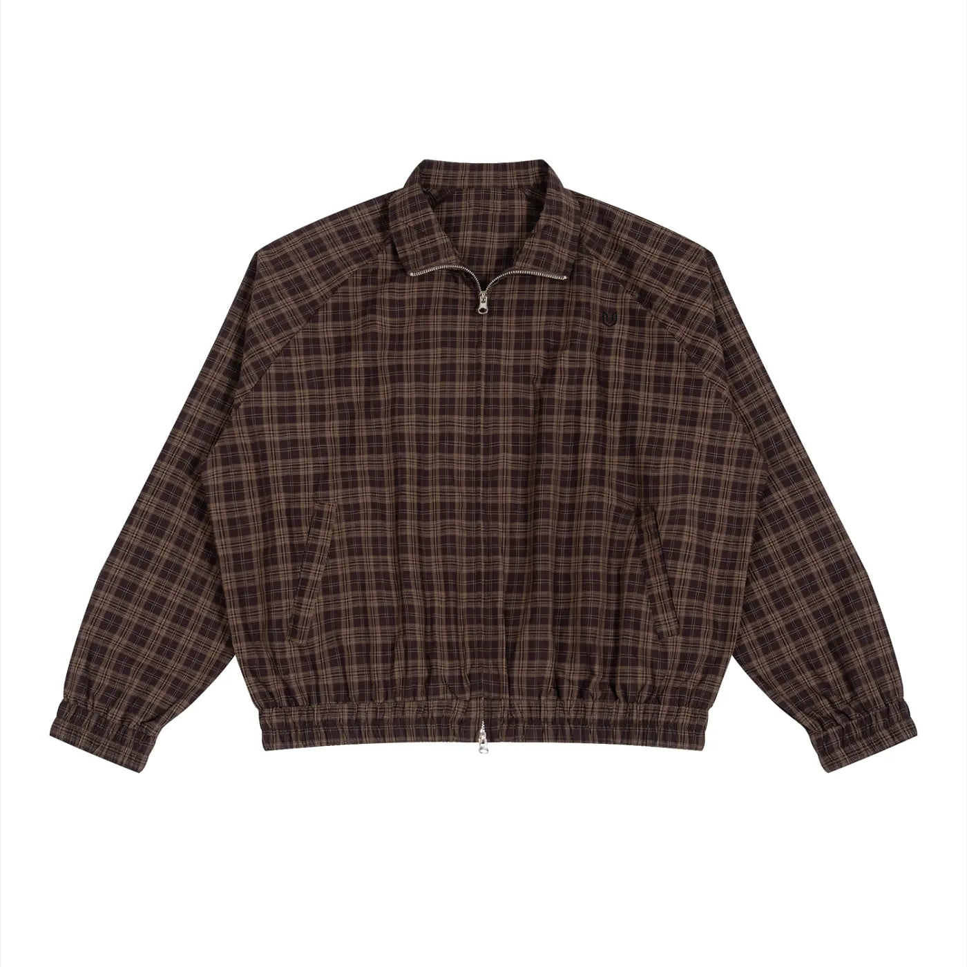 Men Plaid Full-Zip Track Jacket ODMPOD